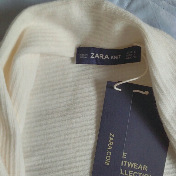 ZARA  Sweater High Low Style  Off White - Picture 3 of 3